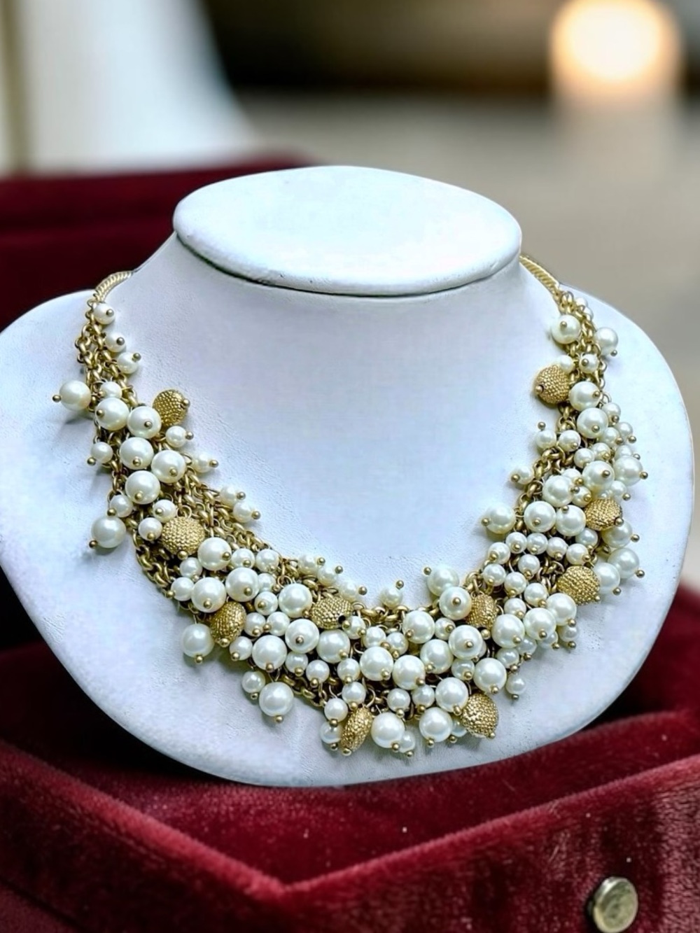 🌺Vintage Gold & Pearl Necklace